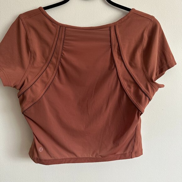 lululemon Square Neck Mesh and Nulu Yoga T-Shirt - Picture 7 of 11